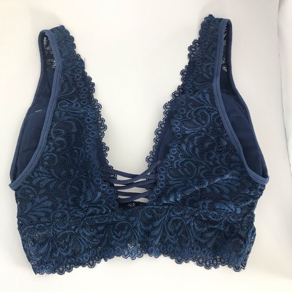 Lace bralette blue padded - Picture 2 of 2